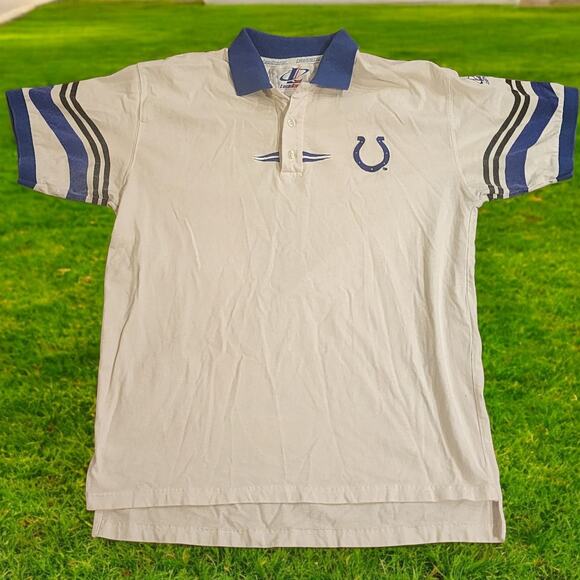 Men's Vintage Logo Athletic Indianapolis Colts Polo Shirt XL - Picture 1 of 6